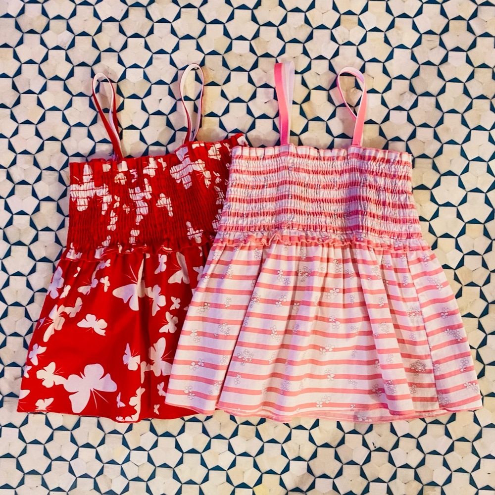 Baby Nay Tops Smocked Top with Double Ribbon Straps size 4